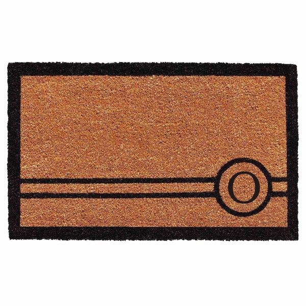 Calloway Mills Monogram Door Mat, Black, Natural, 24 in W x 36 in L 153072436O - main